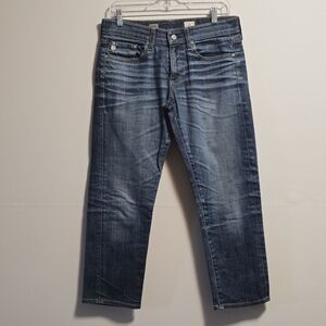 Ag Adriano Goldschmied piper Crop Slouchy slim Crop Blue Denim Jeans